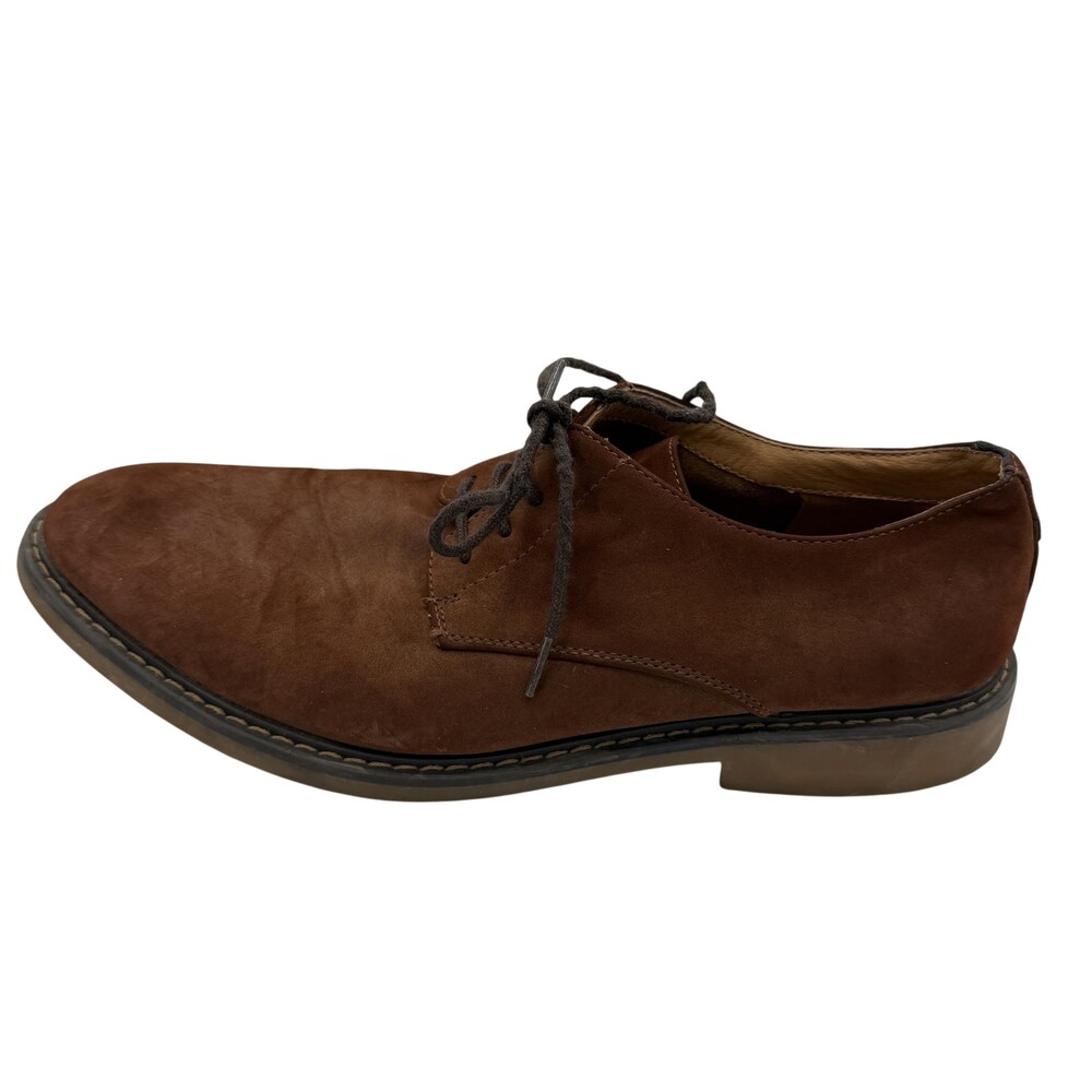 Nautica Leshan Shoes Mens Size 11 Brown Faux Suede Lace Up Casual Sneakers